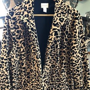 Chico’s Leopard print jacket. Size 4
